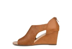 Journee Collection Womens Aretha Wedge Sandal - Cognac -Shoe Style Sales US 01 102153 03