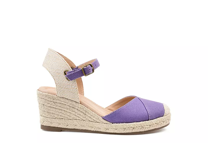 Journee Collection Womens Ashlyn Wedge Sandal - Purple 4 Journee Collection Womens Ashlyn Wedge Sandal - Purple - Image 2