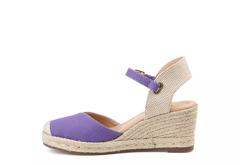 Journee Collection Womens Ashlyn Wedge Sandal - Purple 6 Journee Collection Womens Ashlyn Wedge Sandal - Purple - Image 4