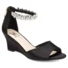 Journee Collection Womens Connor Wedge Sandal - Black -Shoe Style Sales US 01 102215 00