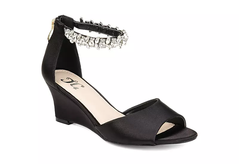 Journee Collection Womens Connor Wedge Sandal - Black 3 Journee Collection Womens Connor Wedge Sandal - Black
