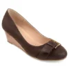 Journee Collection Womens Graysn Wedge Pump - Brown -Shoe Style Sales US 01 102243 00
