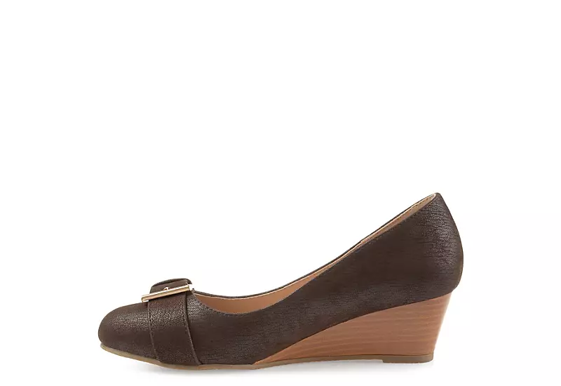 Journee Collection Womens Graysn Wedge Pump - Brown 6 Journee Collection Womens Graysn Wedge Pump - Brown - Image 4