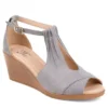 Journee Collection Womens Kedzie Wedge Sandal - Grey 1 Journee Collection Womens Kedzie Wedge Sandal - Grey -Shoe Style Sales US 01 102267 00