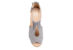 Journee Collection Womens Kedzie Wedge Sandal - Grey -Shoe Style Sales US 01 102267 05