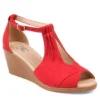 Journee Collection Womens Kedzie Wedge Sandal - Red 2 Journee Collection Womens Kedzie Wedge Sandal - Red -Shoe Style Sales US 01 102268 00
