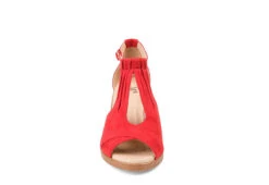 Journee Collection Womens Kedzie Wedge Sandal - Red -Shoe Style Sales US 01 102268 02