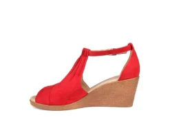 Journee Collection Womens Kedzie Wedge Sandal - Red -Shoe Style Sales US 01 102268 03