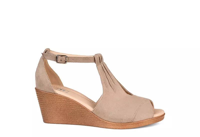 Journee Collection Womens Kedzie Wedge Sandal - Taupe 4 Journee Collection Womens Kedzie Wedge Sandal - Taupe - Image 2