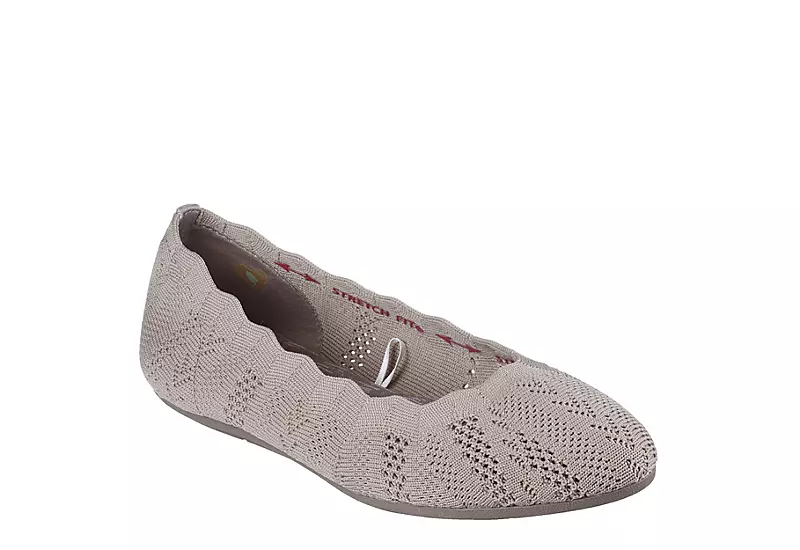 Skechers Womens Cleo 2.0 Simply Air Flat - Taupe 3 Skechers Womens Cleo 2.0 Simply Air Flat - Taupe