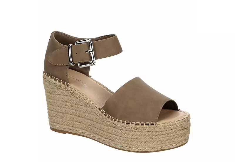 Michael By Michael Shannon Womens Giulia Wedge Sandal - Taupe 3 Michael By Michael Shannon Womens Giulia Wedge Sandal - Taupe