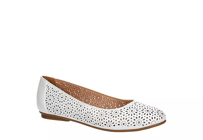 Mootsies Tootsies Womens Belva Flat - White 3 Mootsies Tootsies Womens Belva Flat - White