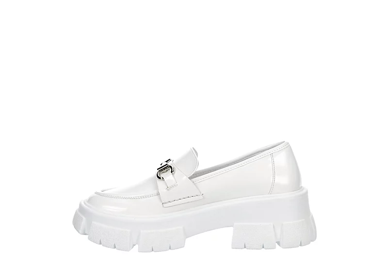 Steve Madden Womens Trifecta Loafer - White 6 Steve Madden Womens Trifecta Loafer - White - Image 4