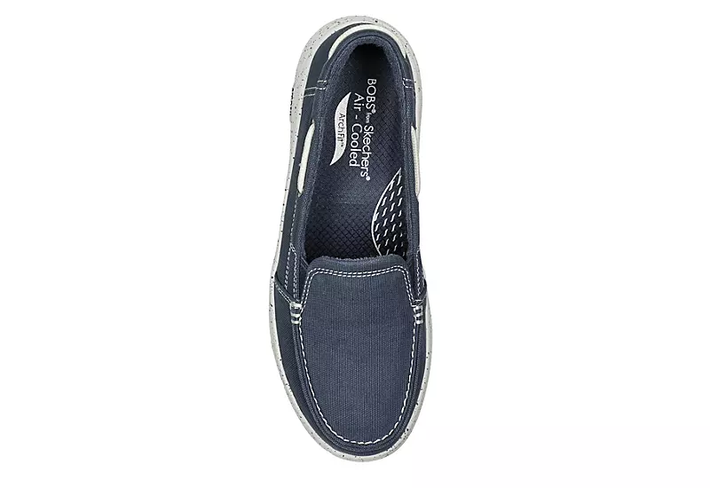 Skechers Womens Arch Fit Skipper Playful Slip On Sneaker - Navy 6 Skechers Womens Arch Fit Skipper Playful Slip On Sneaker - Navy - Image 4