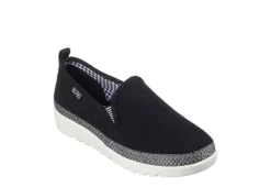 Skechers Womens Flexpadrille Hi Pleasant Harmony Slip On Sneaker - Black