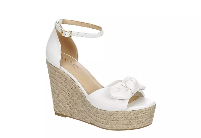 Michael By Michael Shannon Womens Baye Wedge Sandal - White 3 Michael By Michael Shannon Womens Baye Wedge Sandal - White