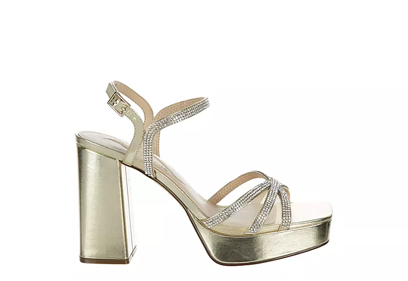 N By Nina Womens Sevyn Platform Sandal - Gold 4 N By Nina Womens Sevyn Platform Sandal - Gold - Image 2