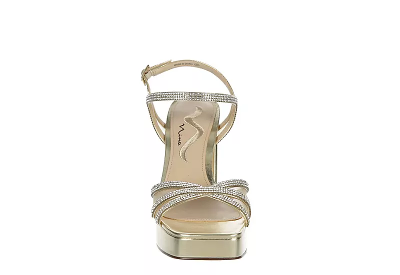 N By Nina Womens Sevyn Platform Sandal - Gold 5 N By Nina Womens Sevyn Platform Sandal - Gold - Image 3