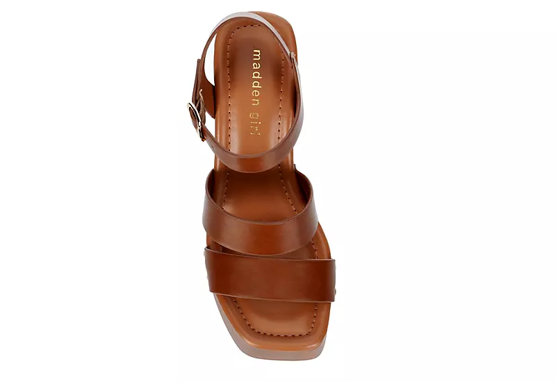 Madden Girl Womens Greenville Platform Sandal - Cognac 8 Madden Girl Womens Greenville Platform Sandal - Cognac - Image 6