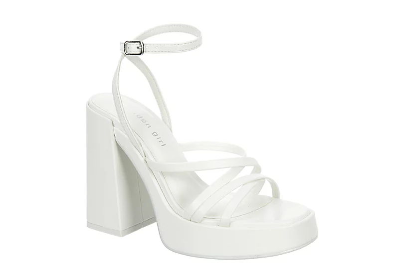 Madden Girl Womens Aces Platform Sandal - White 3 Madden Girl Womens Aces Platform Sandal - White