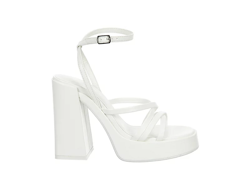 Madden Girl Womens Aces Platform Sandal - White 4 Madden Girl Womens Aces Platform Sandal - White - Image 2
