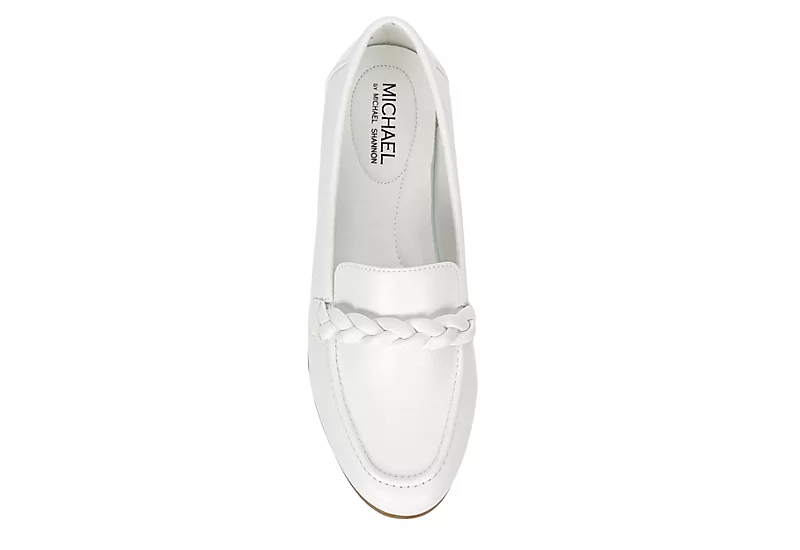 Michael By Michael Shannon Womens Suzie Loafer - White 8 Michael By Michael Shannon Womens Suzie Loafer - White - Image 6