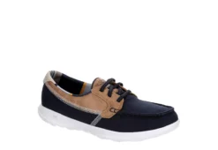 Skechers Womens Go Walk Lite Playa Vista Boat Shoe - Navy