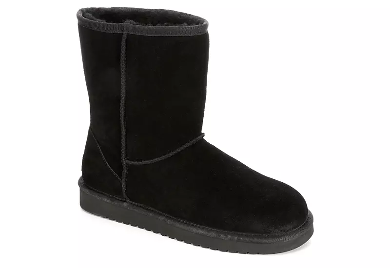 Koolaburra By Ugg Womens Koola Short Fur Boot - Black 3 Koolaburra By Ugg Womens Koola Short Fur Boot - Black