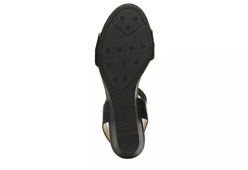 Lifestride Womens Yuma Wedge Sandal - Black 9 Lifestride Womens Yuma Wedge Sandal - Black - Image 7