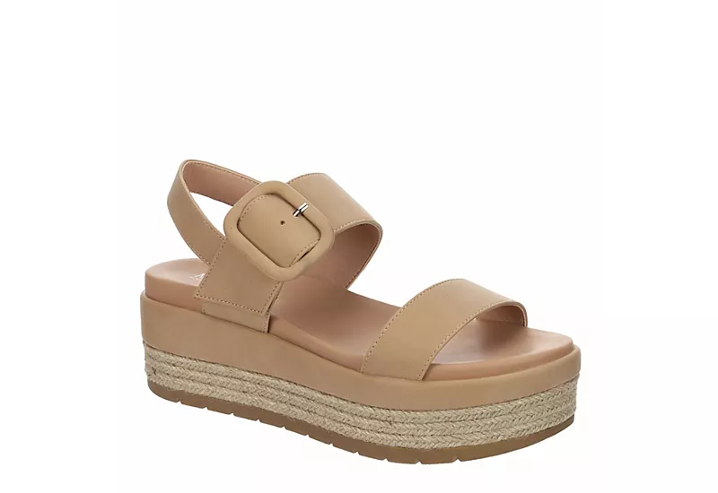 Michael By Michael Shannon Womens Kira Platform Sandal - Beige 3 Michael By Michael Shannon Womens Kira Platform Sandal - Beige