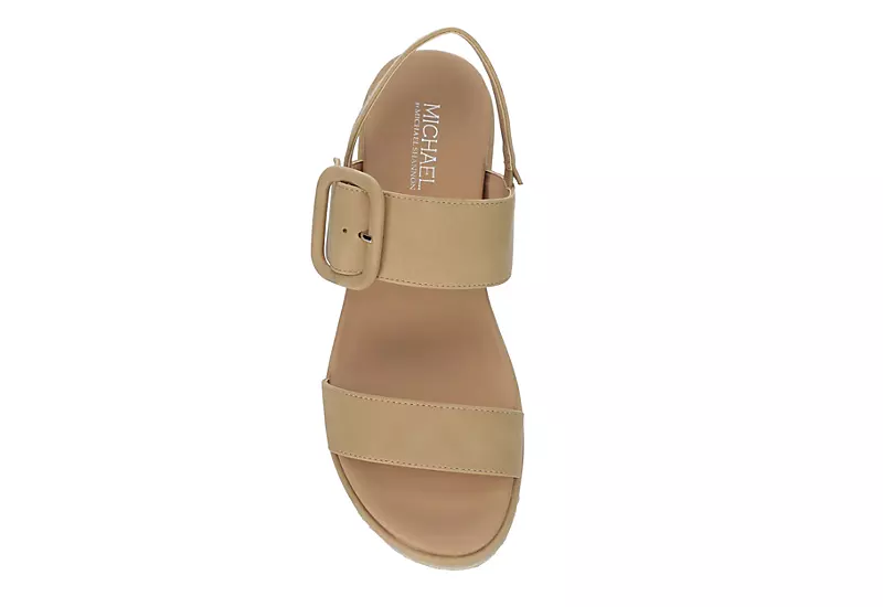 Michael By Michael Shannon Womens Kira Platform Sandal - Beige 9 Michael By Michael Shannon Womens Kira Platform Sandal - Beige - Image 7