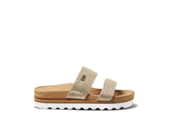 Reef Womens Banded Horizon Hi Slide Sandal - Champagne -Shoe Style Sales US 01 202484 01