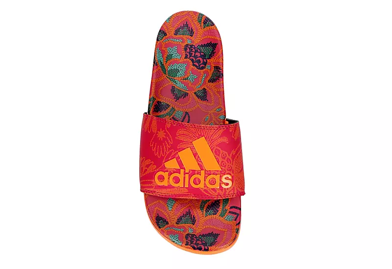 Adidas Womens Adilette Comfort Slide Sandal - Orange 8 Adidas Womens Adilette Comfort Slide Sandal - Orange - Image 6