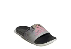 Adidas Womens Adilette Comfort Slide Sandal - Grey