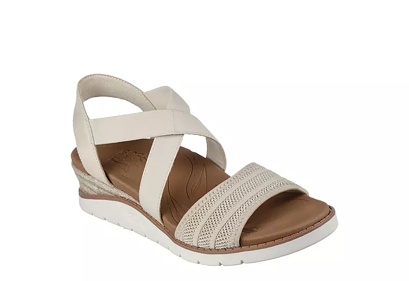 Skechers Womens Arch Fit Beach Kiss Sandal - Natural 3 Skechers Womens Arch Fit Beach Kiss Sandal - Natural