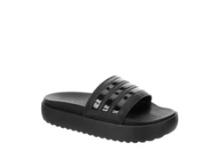 Adidas Womens Adilette Platform Slide Sandal - Black