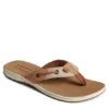 Sperry Womens Seafish Chambray Stripes Flip Flop Sandal - Tan -Shoe Style Sales US 01 203195 00