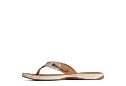 Sperry Womens Seafish Chambray Stripes Flip Flop Sandal - Tan -Shoe Style Sales US 01 203195 03