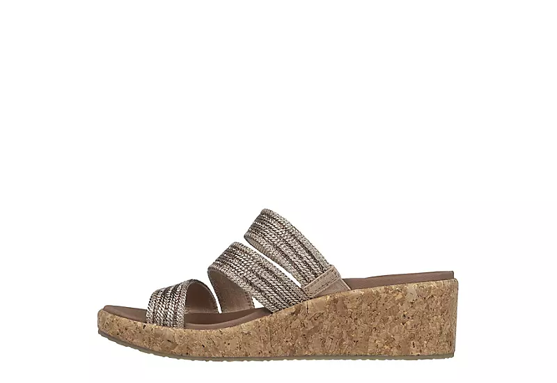 Skechers Womens Beverlee Always Classy Wedge Sandal - Rose Gold 5 Skechers Womens Beverlee Always Classy Wedge Sandal - Rose Gold - Image 3