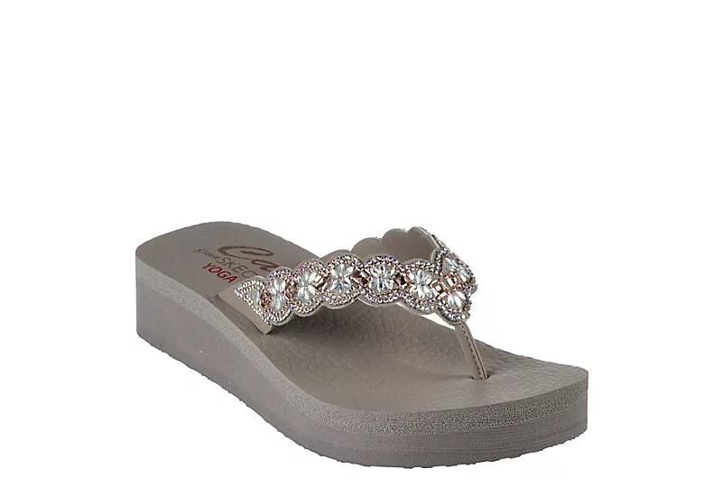 Skechers Womens Happy Spring Flip Flop Sandal - Taupe 3 Skechers Womens Happy Spring Flip Flop Sandal - Taupe