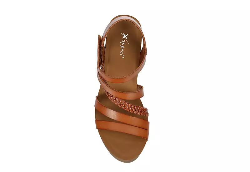 Xappeal Womens Maggy Wedge Sandal - Cognac 8 Xappeal Womens Maggy Wedge Sandal - Cognac - Image 6