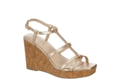 Michael By Michael Shannon Womens Natalia Wedge Sandal - Gold