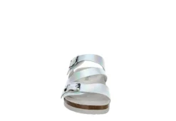 Bjorndal Womens Delaney Footbed Sandal - Silver -Shoe Style Sales US 01 203311 02