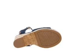 Michael By Michael Shannon Womens Maria Wedge Sandal - Denim -Shoe Style Sales US 01 203328 06