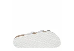 Birkenstock Womens Franca Vegan Footbed Sandal - Silver -Shoe Style Sales US 01 203366 06