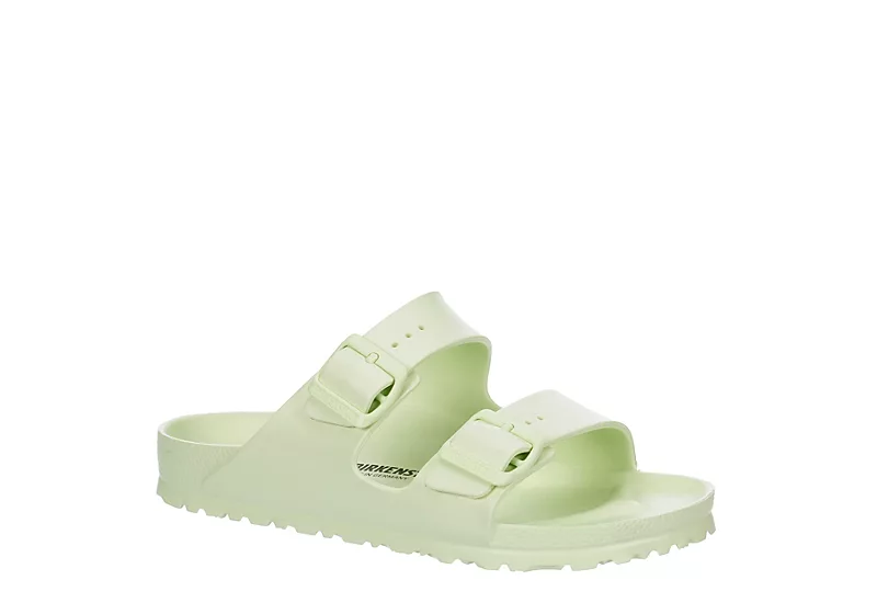 Birkenstock Womens Arizona Essentials Slide Sandal - Lime 3 Birkenstock Womens Arizona Essentials Slide Sandal - Lime
