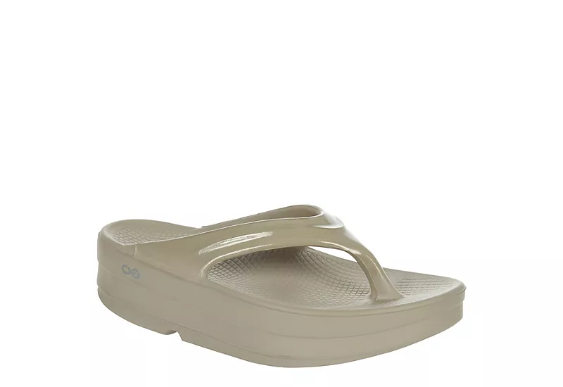 Oofos Womens Oomega Flip Flop Sandal - Khaki 3 Oofos Womens Oomega Flip Flop Sandal - Khaki