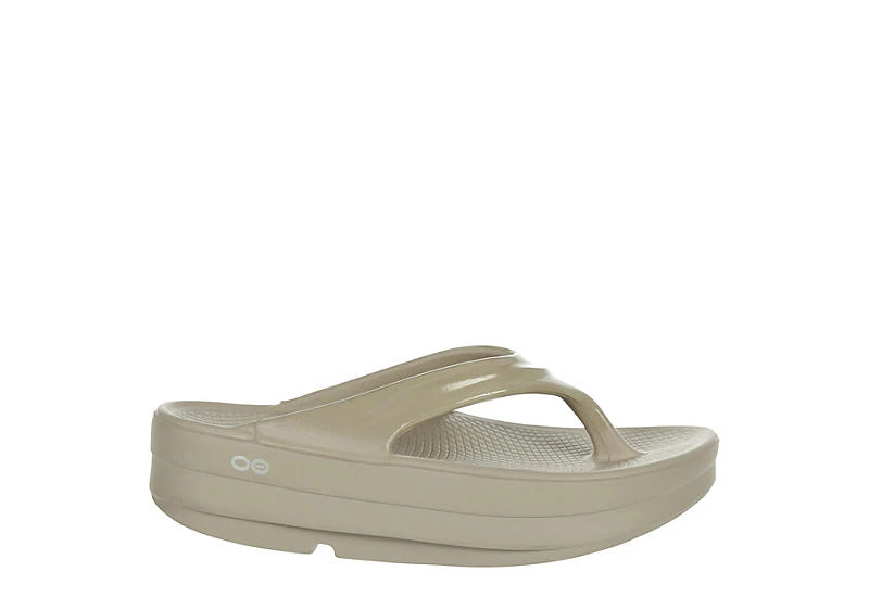 Oofos Womens Oomega Flip Flop Sandal - Khaki 4 Oofos Womens Oomega Flip Flop Sandal - Khaki - Image 2