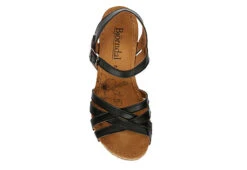 Bjorndal Womens Lily Wedge Sandal - Black -Shoe Style Sales US 01 203399 05