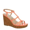 Michael By Michael Shannon Womens Natalia Wedge Sandal - Coral -Shoe Style Sales US 01 203419 00